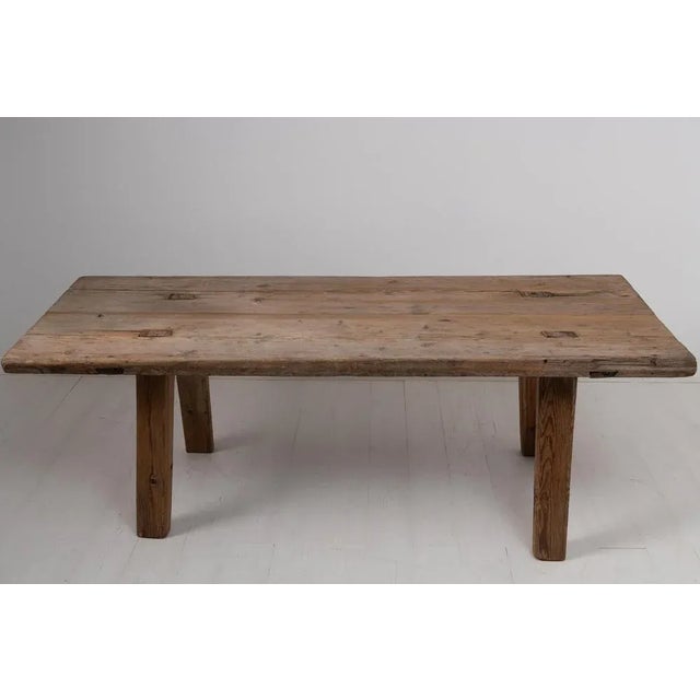 Wood Late 18th Century Swedish Folk Art Pine Table For Sale - Image 7 of 13
