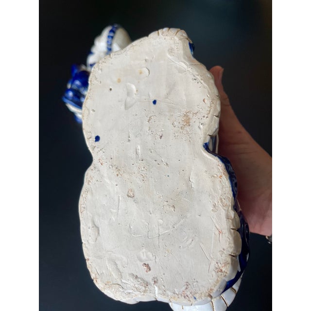 19th C. Chinoiserie Blue and White Foo Dogs, a Pair For Sale - Image 12 of 12