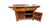 Vintage Asian Cantonese Natural Wood Low Chest 26.25" H For Sale - Image 4 of 6