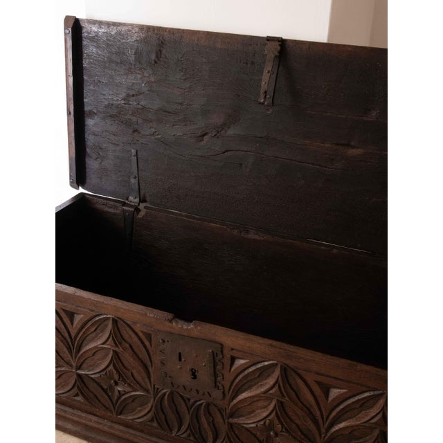 Gothic Haute Epoque Chest in Walnut For Sale - Image 4 of 8