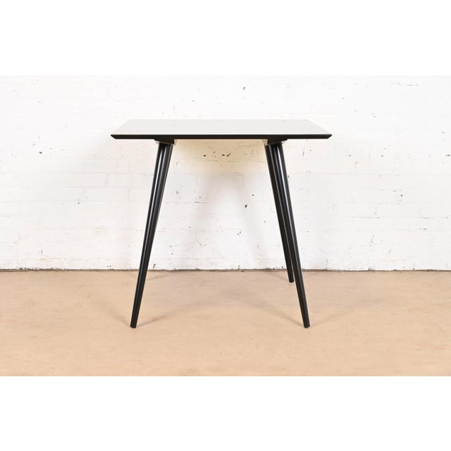 Black Paul McCobb Planner Group Black Lacquered Dining or Game Table, Newly Refinished For Sale - Image 8 of 10