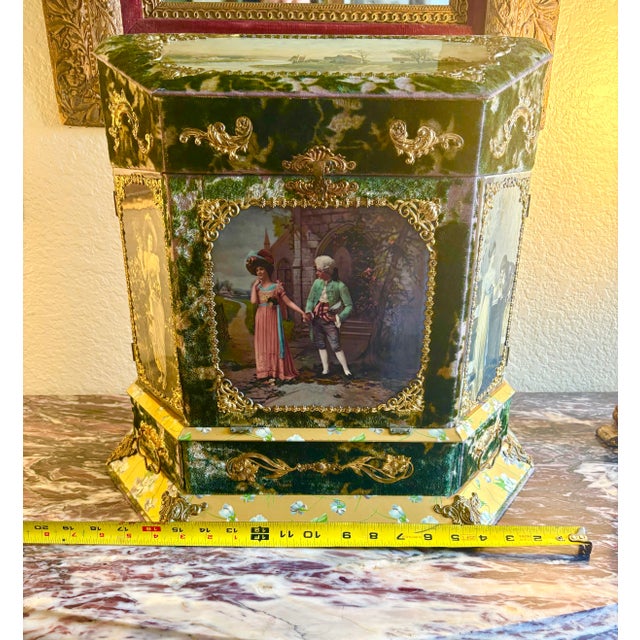 Magnificent Monumental Large Antique Gilded Age Victorian Lady’s Vanity Music Box For Sale - Image 16 of 16