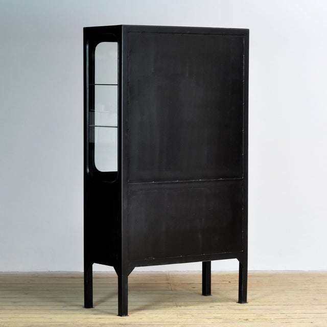 Vintage Medical Cabinet in Iron and Glass, 1970s For Sale - Image 10 of 11