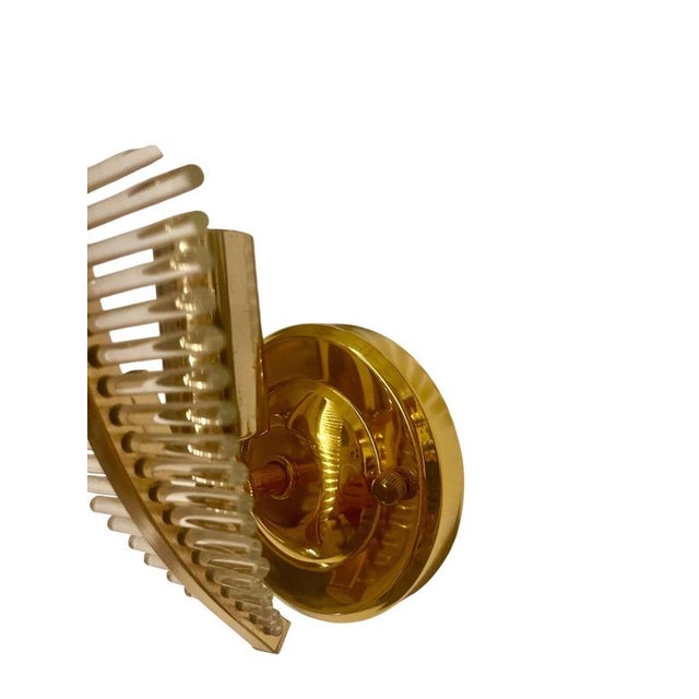 1980s Glass Wall Lights by Gaetano Sciolari, 1980, Set of 2 For Sale - Image 5 of 7