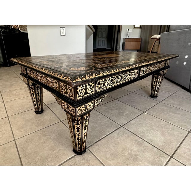 Brown Late 19th Century Italian Neo-Classic Inlaid Marquetry Coffee Table For Sale - Image 8 of 18