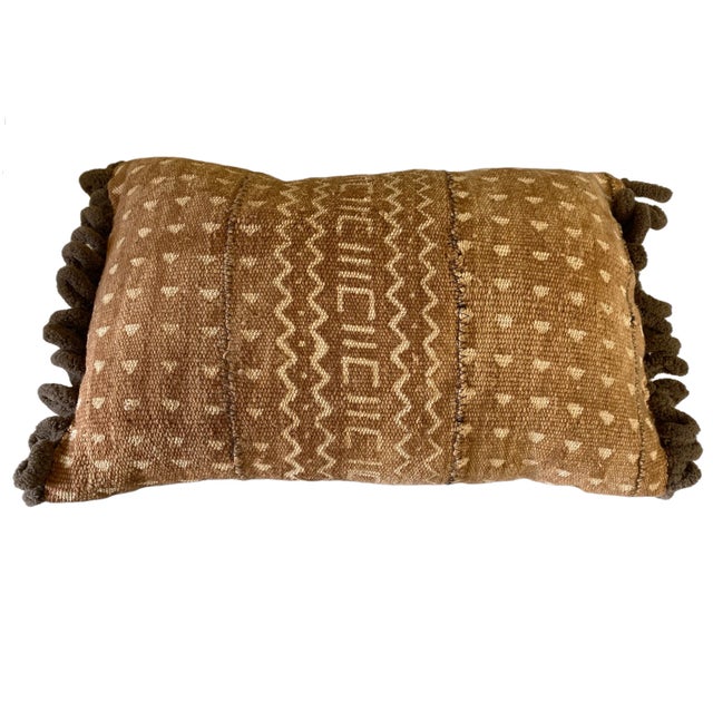 African Custom Made Bogolan Lumbar Mud Cloth Pillow 16.5" For Sale In New York - Image 6 of 8