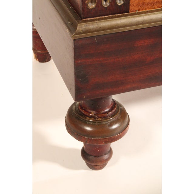 Brown Antique Louis XVI Style Brass Mounted Mahogany Secretaire Abattant For Sale - Image 8 of 11