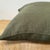 Traditional Belgian Linen Pillow Cover in Forest For Sale - Image 3 of 5