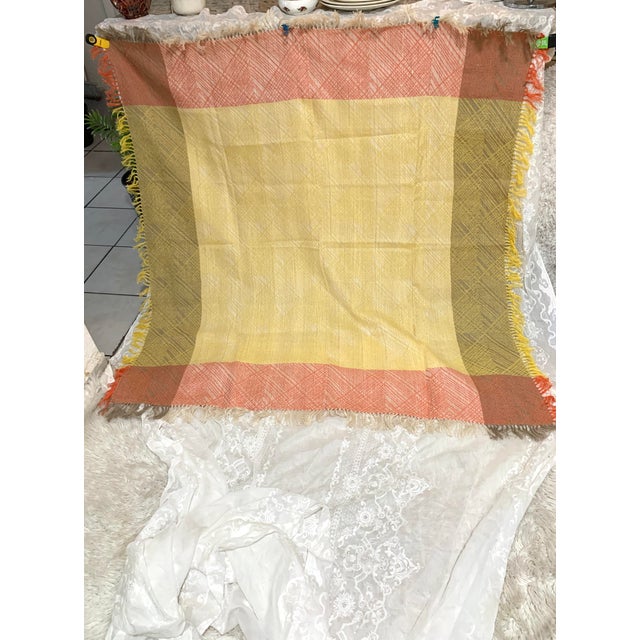 Vintage Handcrafted Wool Blanket, Poland For Sale - Image 11 of 12