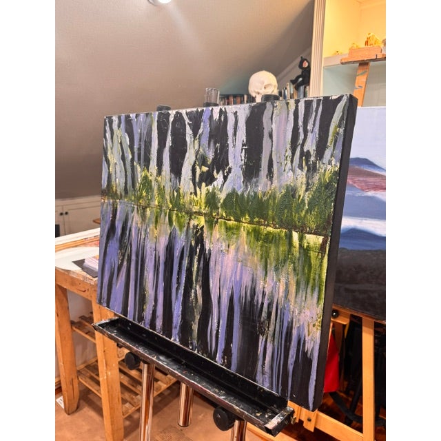Abstract Reflections on Water by Kathleen Varadi, Contemporary Abstract Painting For Sale - Image 3 of 8
