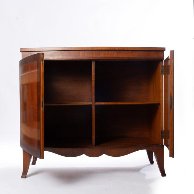 Bowfront Mahogany Cabinet For Sale - Image 6 of 9