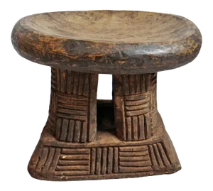 Vintage Bamileke Pedestal Stool