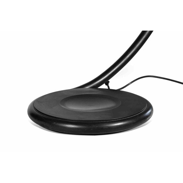 Elio Martinelli Snake Floor Lamp, White Metal and Opal, Italy 1960s For Sale - Image 6 of 7