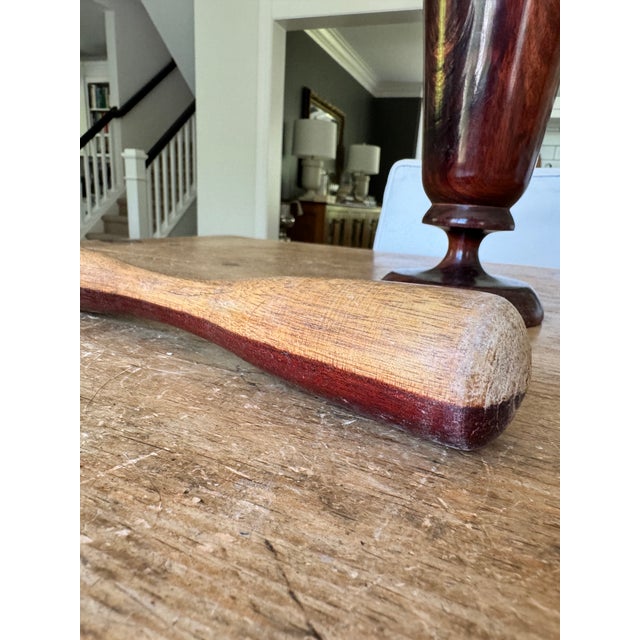 Late 19th Century Antique Lignum Vitae Mortar and Pestle For Sale - Image 5 of 11