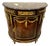 French Louis XVI Marble Top Demilune Sideboard Cabinet With Hand-Finished Gold Leaf & Premium Hardwood For Sale