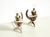 Mid-Century Modern Italian Hand-Painted Ceramic Table Lamps, 1950s, Set of 2 For Sale - Image 4 of 18