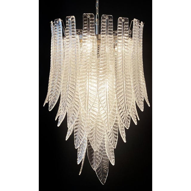 Large Italian Murano Glass Chandeliers, 1990s, Set of 2 For Sale - Image 9 of 17