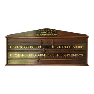 1870s Snooker Scoreboard by G. Wright and Company For Sale