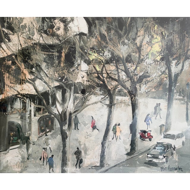 1990s 1990s European Post Impressionist Street Scene Litho For Sale - Image 5 of 5