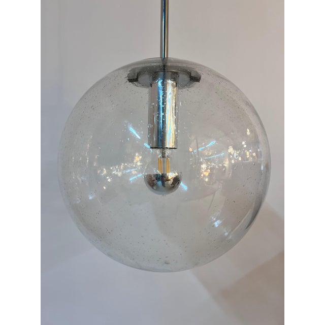 Glass and Chrome Globe Lamp from Glashütte Limburg For Sale - Image 11 of 11