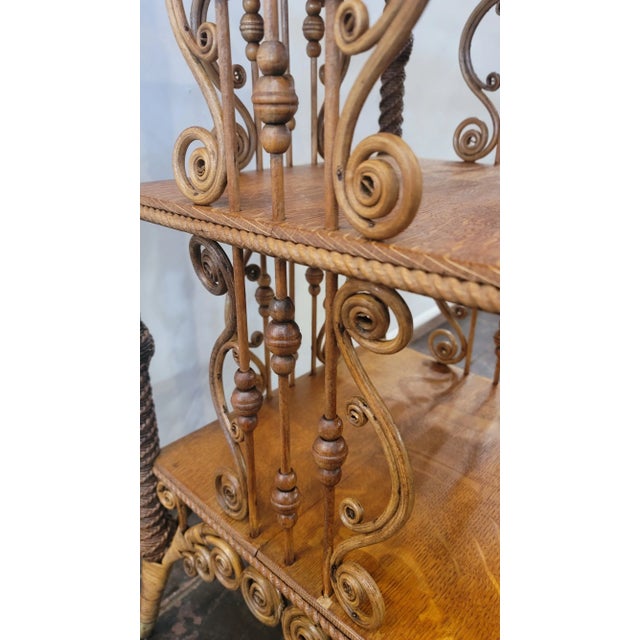 This is a fantastic Oak and Wicker Victorian Heywood Brothers Co. Marked item. This company Later became Heywood...