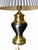 Metal Vintage Black and Gold-Tone Urn Table Lamp With Pleated Shade For Sale - Image 7 of 9