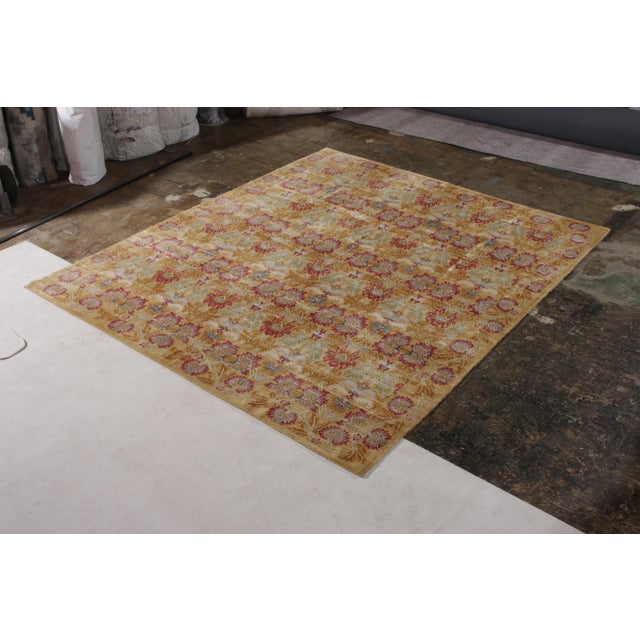 Hand-knotted in silk, this 8x10 transitional rug is an addition to the European rug collection by Rug & Kilim,...