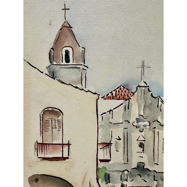 Original watercolor on paper by Henry Emil Salloch, also known as Heinz Emil Salloch, the German-born American artist and...