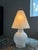 Art Deco 1920s Diminutive Frosted Glass Art Deco Table Lamp French Industrial / Machine Age For Sale - Image 3 of 11