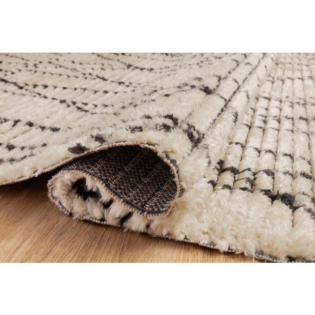 Contemporary Chris Loves Julia x Loloi Alice Rug Cream / Charcoal 6'-5" x 9'-2" Area Rug For Sale - Image 3 of 5