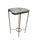 Unusual Modern Handcrafted Drinks Table. Pale gray crystalized quartzite with a contrasting very thin brown edge on a...