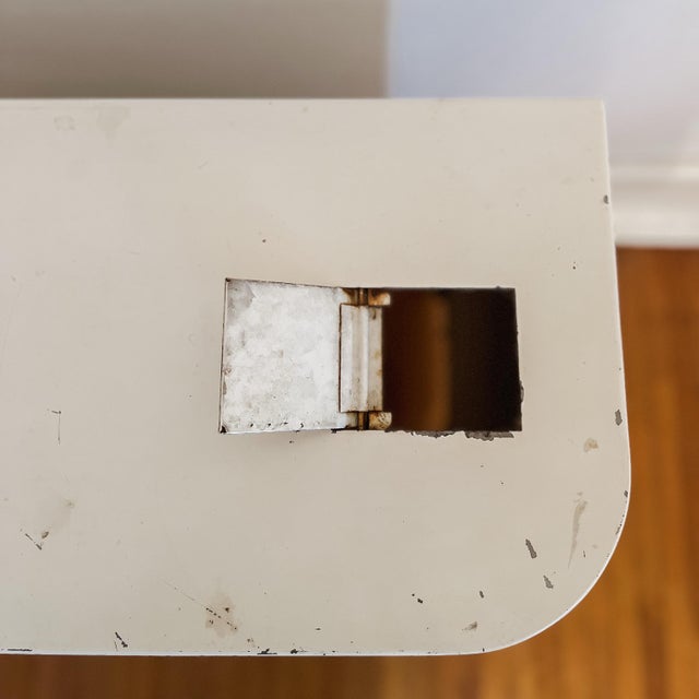 Antique White Métal Radiator Cover From a 1910 Prairie Style House For Sale - Image 6 of 10