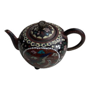 Antique Japanese Cloisonné Enamel Miniature Teapot