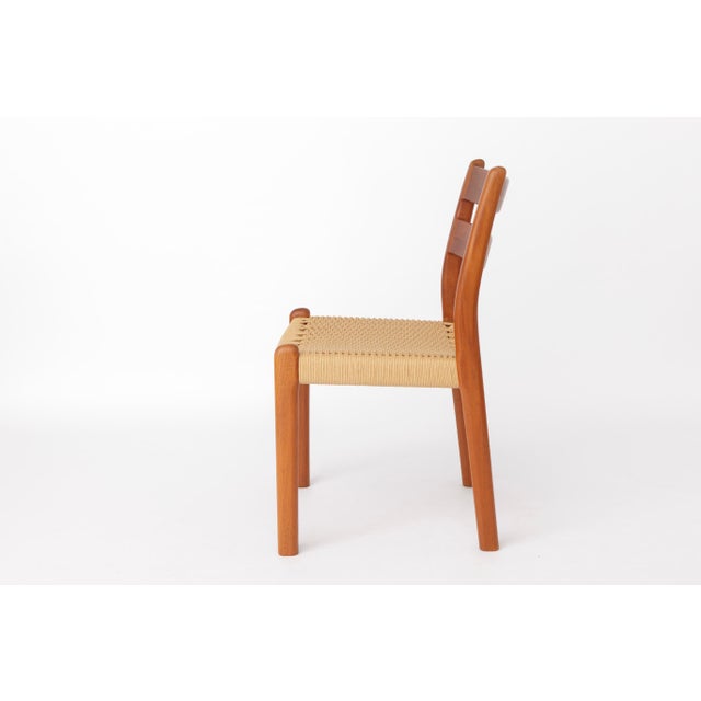 Danish Teak Dining Chairs in Danish Cord by EMC Møbler, Denmark, 1970s, Set of 4 For Sale - Image 4 of 13