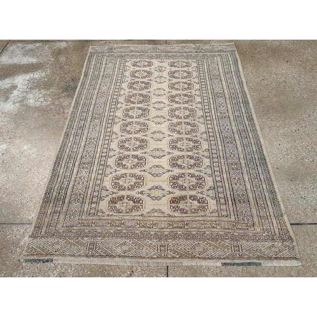 Galerie Shabab Collection Tribal Mid-20th Century Handmade Central Asian Turkoman Accent Rug For Sale - Image 4 of 8