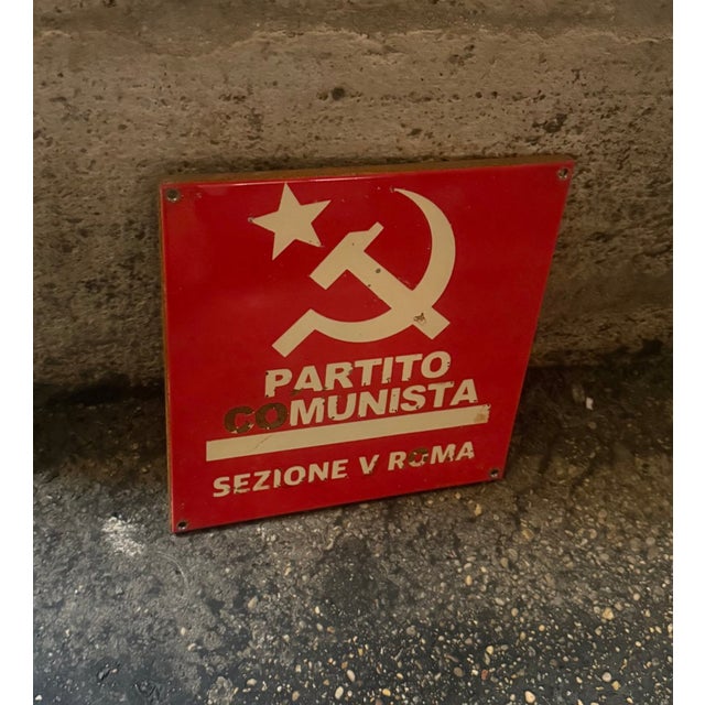 1970s Sign of the Italian Communist Party of Rome, 1970s For Sale - Image 5 of 5