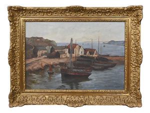 Callot, The Port of Camaret, Oil on Canvas, Early 20th Century