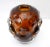 Mid-Century Modern Biomorphic-Shaped Handmade Crystal Vase in Amber and Brown attributed to Börne Augustsson for Åseda, Sweden For Sale - Image 10 of 10