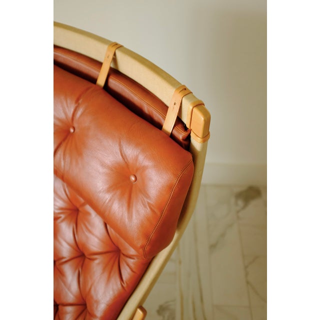 Leather and Canvas Pernilla Chair by Bruno Mathsson For Sale - Image 11 of 16