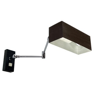 Mid-Century Space Age German Minimalist Wall Lamp from Hoffmeister and Bur Bünte & Remmler Leuchten, 1960s For Sale