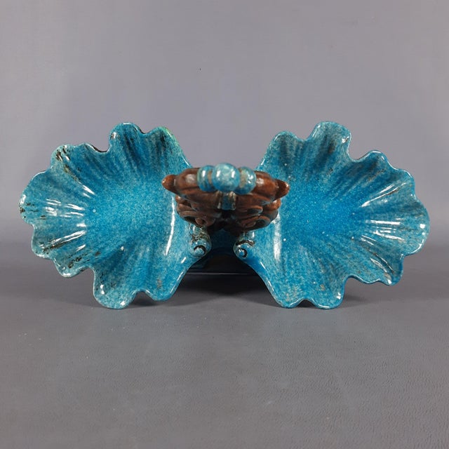 Vintage Majolica Terracotta Shell Centerpiece, 1960s For Sale - Image 6 of 13