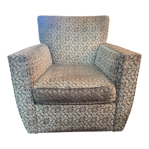 Crate & Barrel Mandy Mist Swivel Chair