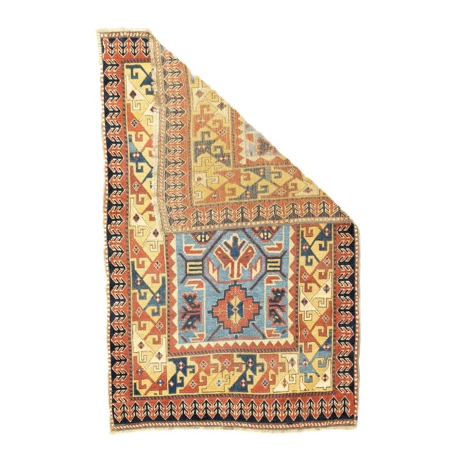 Late 19th Century Antique Kazak Rug 3'5'' x 5'2'' For Sale - Image 5 of 12