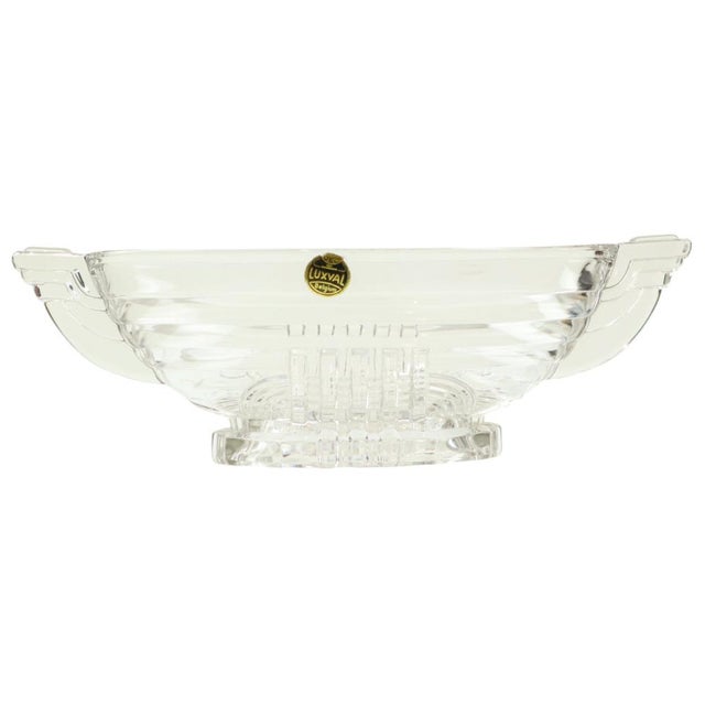 Glass Art Deco Marcelle Fruit Bowl from Val Saint Lambert, 1935 For Sale - Image 7 of 13