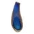 1960s Italian MCM Murano Allesandro Mandruzatto Studio Art Glass Ghiaccio Sommerso Bent Bottle Vase For Sale