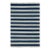 Rug & Kilim’s Indian Dhurrie Rug in Cool, Coastal Navy Blue and White Stripes For Sale
