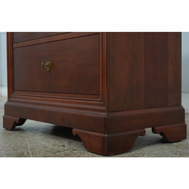 Pair Stickley Cherry 3 Drawer Marseilles Nightstands For Sale - Image 13 of 18