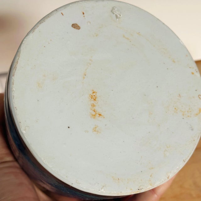 Mid-Century Hand Thrown California Studio Pottery Vase in Red and Blue For Sale - Image 4 of 5