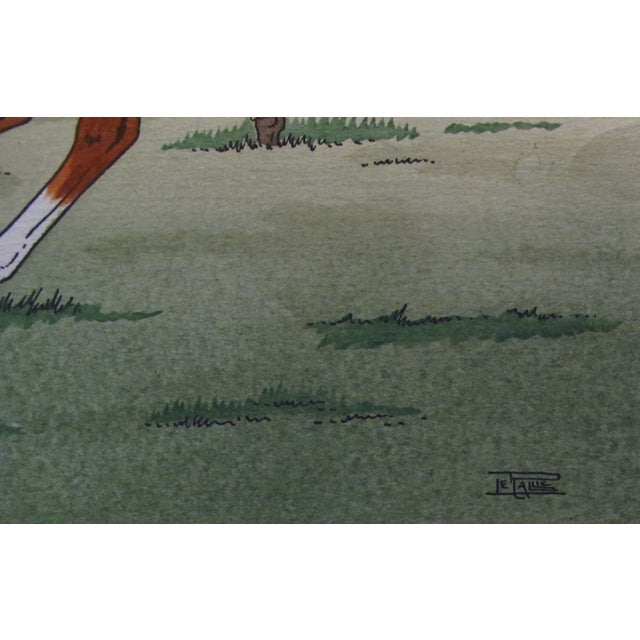 Green Le Rallic French Horse Racing Posters - Pair For Sale - Image 8 of 8