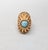 Vintage 1960s Signed Napier Goldtone Faux-Turquoise Adjustable Cocktail Ring For Sale - Image 14 of 14